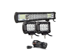 Barra de luces LED, superbrillante, construcción duradera, 17 pulgadas, 2 x 36 W, cable N OEM