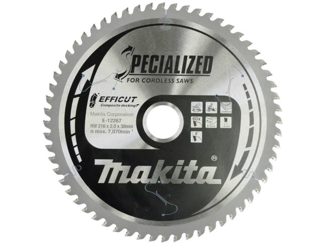 Hoja de sierra circular - MAKITA - Makita E-12267 - 216 x 30 x 2 mm - 60 dientes