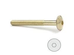 Tornillo Cabeza Bombata Allen Latonado 6-80