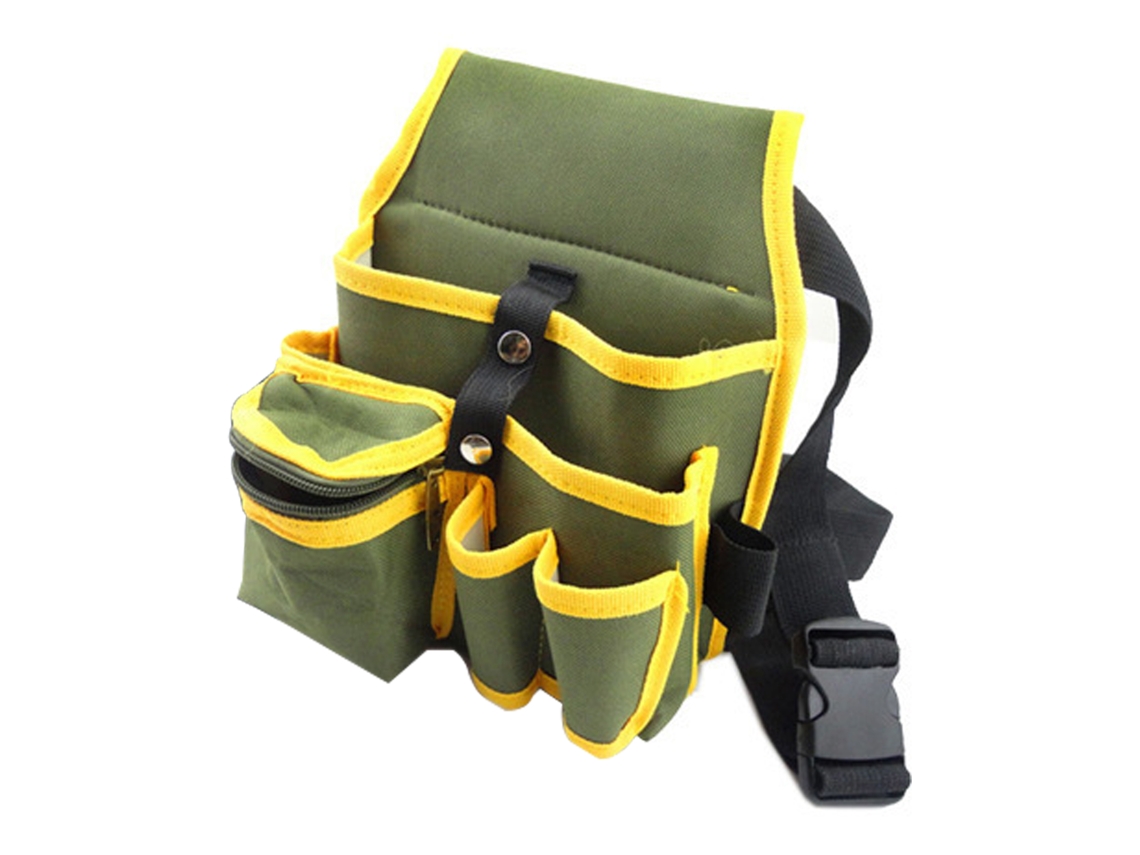 Bolsa De Cintura Para Herramientas Multifuncional Para Electricistas Con Cremallera Ajustable Y Múltiples Compartimentos