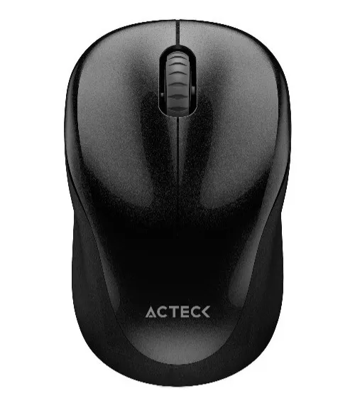 Ratón USB inalámbrico Acteck Mi480 de 1600 ppp y 2 botones, color negro
