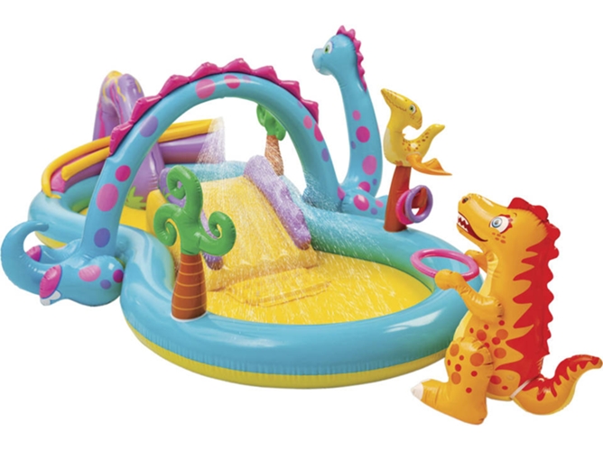 Intex Piscina infantil Infantil Hinchable Dinoland 57135NP 333x229x112 cm