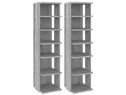 Juego de 2 zapateros Derivative Wood Grey Sonoma MAISON EXCLUSIVE (27,5x27x102 cm)