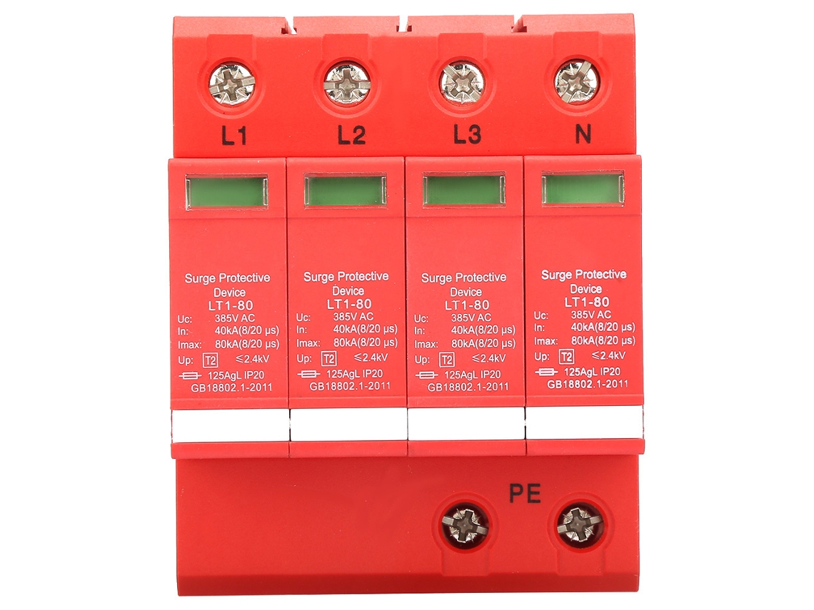 Protector Contra Sobretensiones De 4 Clavijas, 40 Ka/80 Ka, Para Uso Doméstico, Pararrayos De Baja Tensión.