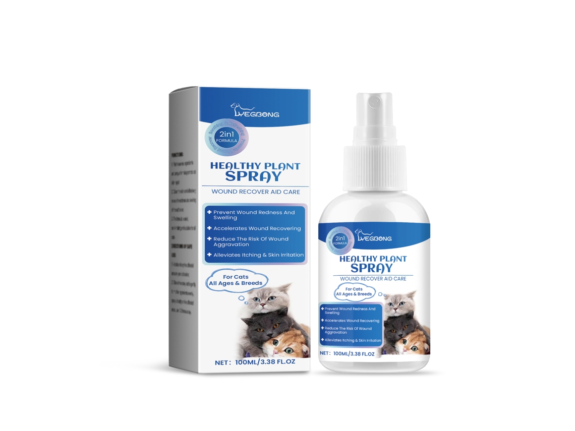 Espray antibacteriano para heridas en gatos