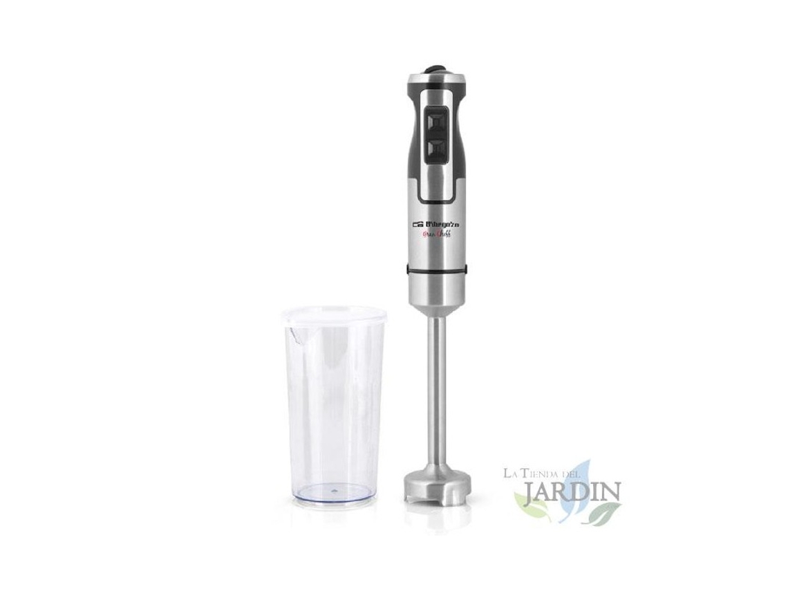 Batidora de Mano ORBEGOZO Inox 1000W 2 Velocidades y Función Turbo
