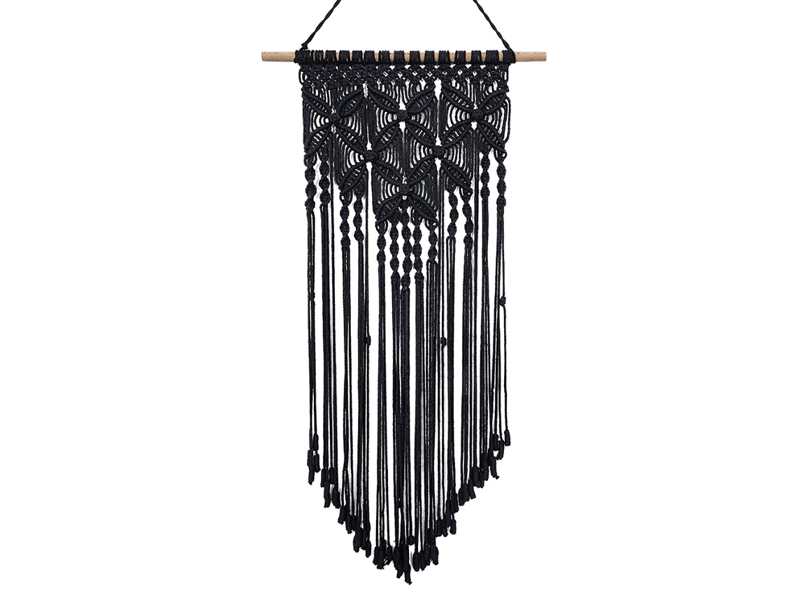 Cuerdas de algodón natural de macramé hechas a mano para colgar en la pared, arte bohemio y decoración multiusos.