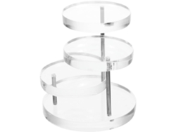 Soporte para joyas - Varios niveles, fácil de montar, diseño único, acrílico transparente, espacio de almacenamiento adicional - GOKOCO