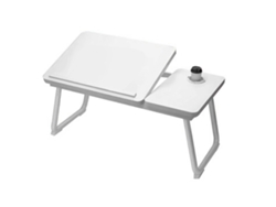 Mesa plegable para cama con soporte para tazas y mesa para portátil