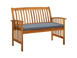 Banco de jardín VIDAXL Gris Madera de acacia (119x64x90 cm)