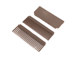 2 Peças Pente Alisador De Cabelo Fibra De Carbono Portátil Para Casa Salão Dormitório Café