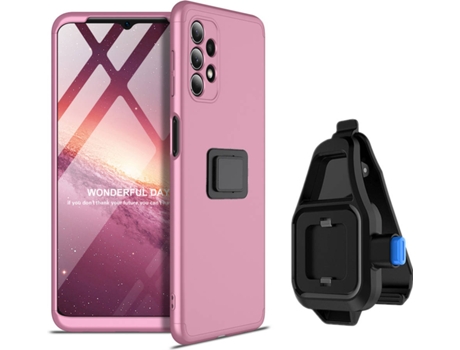 Funda Samsung A32 4G Slim Armor 360º con Soporte para la Cintura Rosa