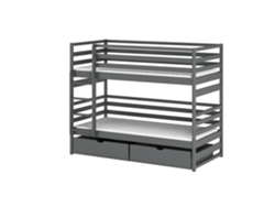 Litera FURNLUX Loft (Grafito, Madera Maciza - 88X178X161 Cm / 80X170 Cm)