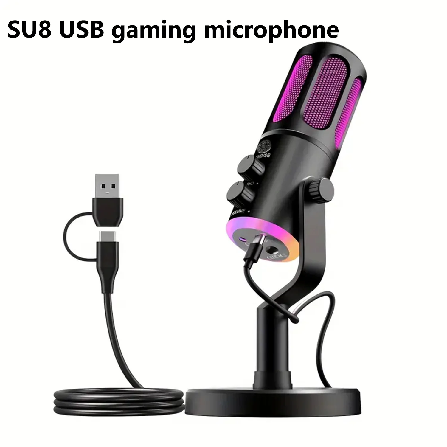 Micrófono De Condensador Usb De Escritorio (negro)