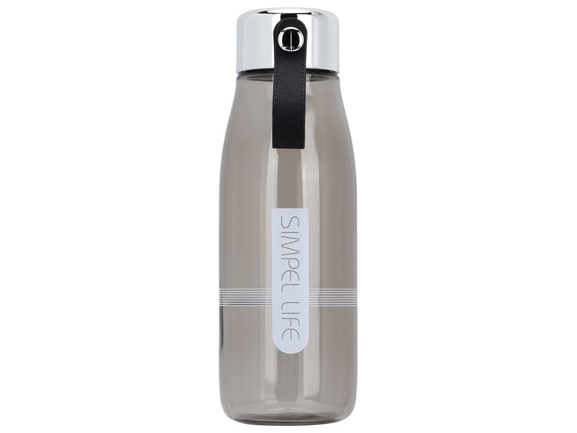 MEOIRUERY Vaso de Agua Portátil Simple para Exterior e Interior, Botella Deportiva 480ml (Gris)