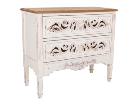 Consola de madera blanca 86x38x76h cm