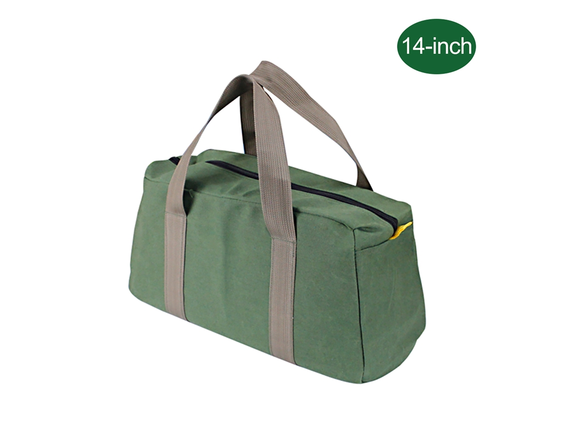 Bolsa De Herramientas Enggong De Lona Gruesa, Resistente Al Desgaste, Gran Capacidad, 14 Pulgadas, Verde Militar, 168