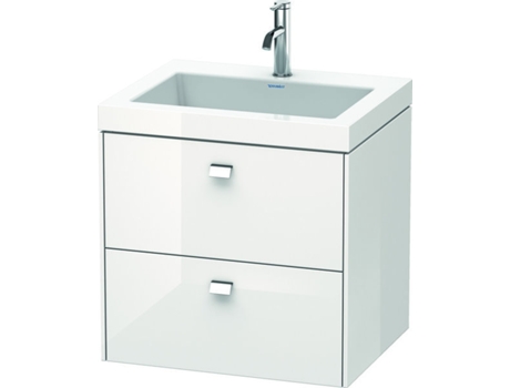 Lavamanos DURAVIT Brioso de 60,0x48,0 cm 2 cajones incl. hueco para sifón y delantal sin rebosadero con banco con agujero para grifo 1 agujero p
