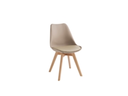 Carlotta - Silla polipropileno ecopiel beige 4 piezas STONES