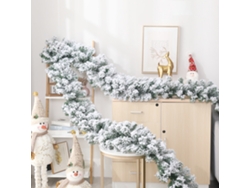 Corona De Ratán Blanco De 2,7 M Para Navidad: Decoración Para Árbol, Chimenea, Jardín Y En General.