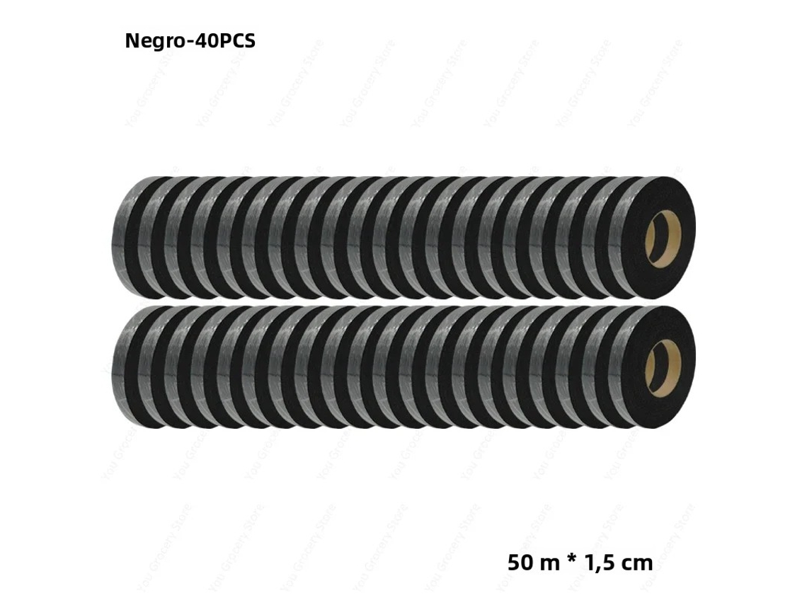 (negro 40 Unidades)50 Metros En Rollo No Tejido De Doble Cara Interlineado Fusible Bolsa De Planchado De Ropa Cinta Lateral Pantalones Cortos