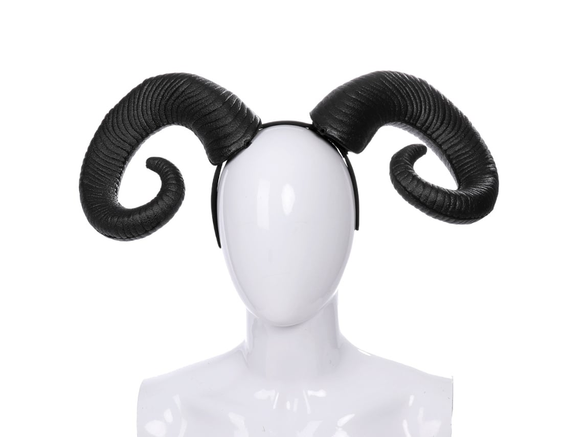 Diadema De Cuernos De Oveja Diablo Demonio Para Halloween Disfraz Cosplay Accesorios De Foto