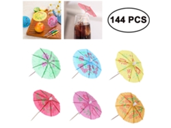 144 Palillos De Frutas Con Sombrillas De Papel