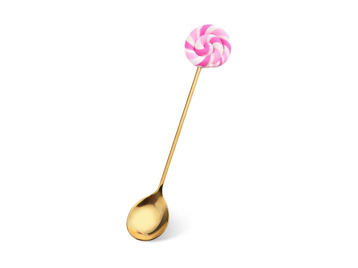 2026-41733-cucharas Y Tenedores De Postre Creativos De Acero Inoxidable Lollipop Macaron Donut Para Fiestas 6 Piezas