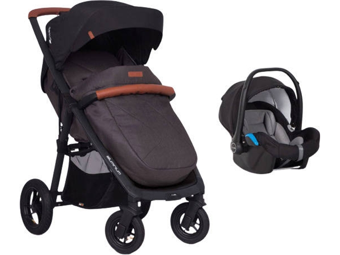 Carrito de Bebé Individual EASYGO Quantum Air + Starter 0+ Isofix Ready Antracita
