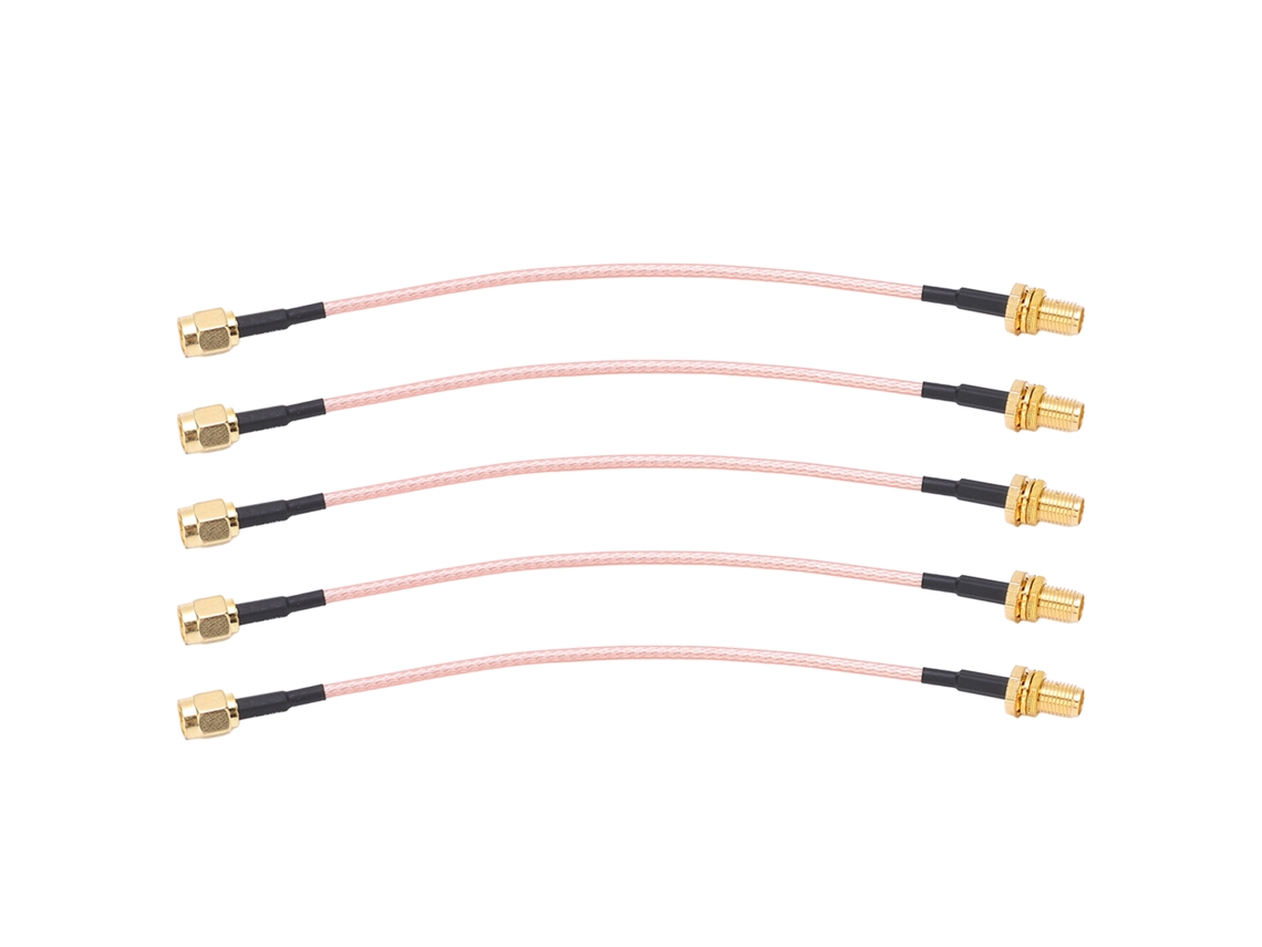 Kit De 5 Cables Coaxiales Rf Sma Macho A Hembra Rg316 Adaptador De Línea Completo