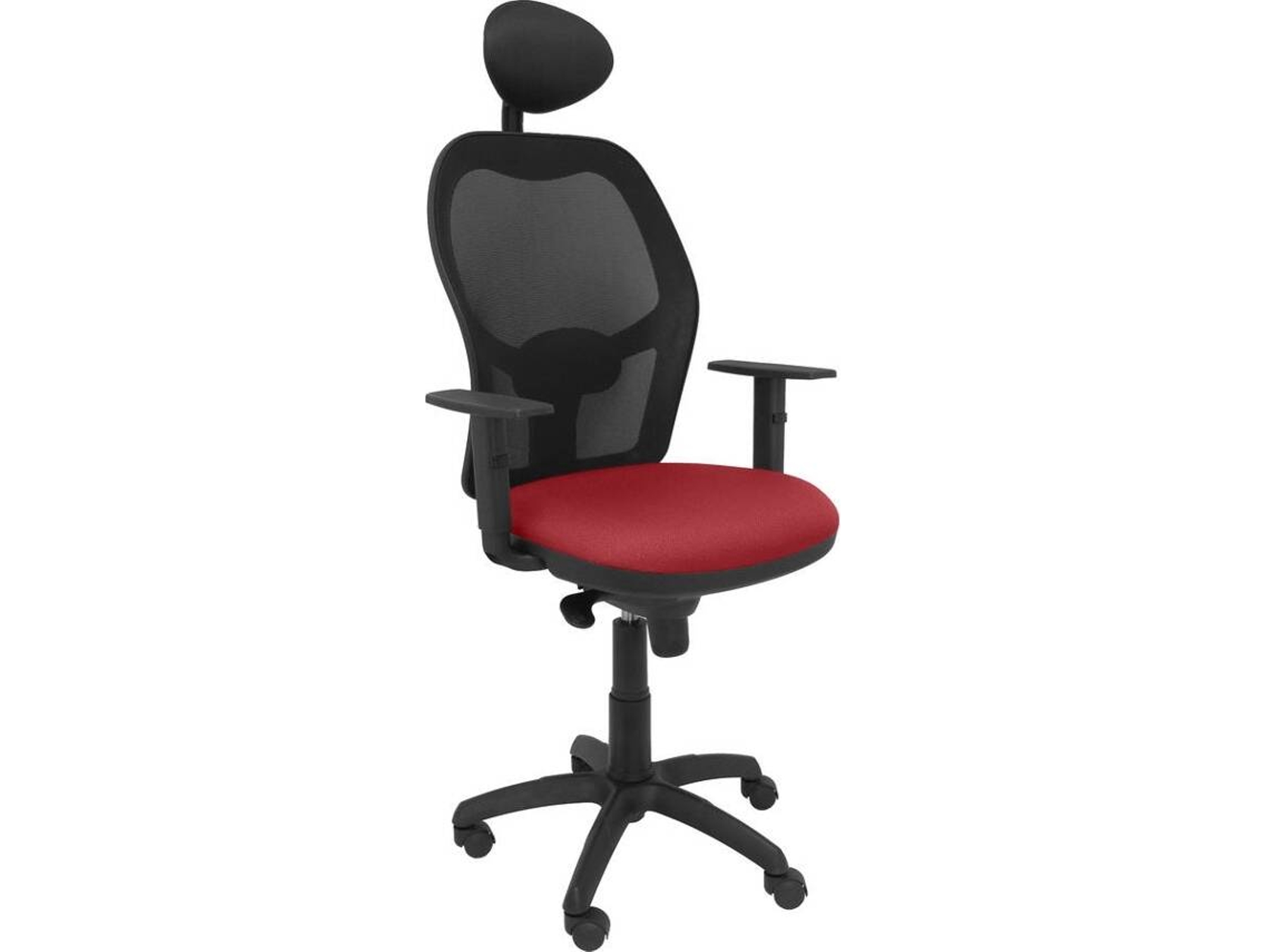 Silla de Escritorio Operativa PYC Jorquera C Rojo N (Brazos Ajustables - Malla)