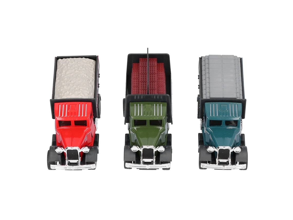 Coche De Juguete De Metal Con Luz Y Sonido Para Niños, 3 Piezas, Camión De Juguete Con Mecanismo De Retroceso, Regalo
