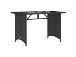 Mesa de jardín con tapa de cristal 110x68x70 cm Mimbre Pata Negra MAISON EXCLUSIVE