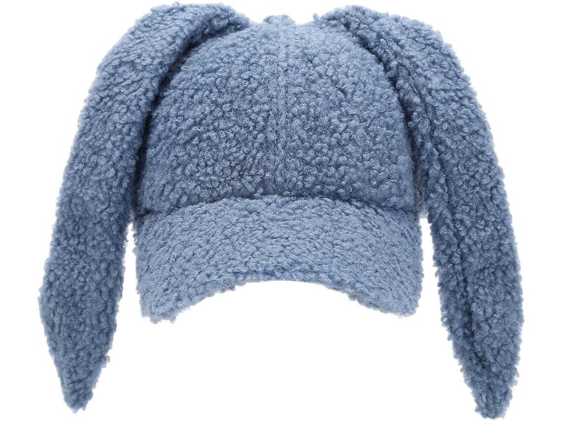Gorra De Béisbol Unisex Estilo Hip Hop Con Ribete De Piel Y Exquisitas Orejas De Conejo.