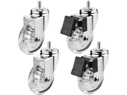 Ruedas Goma 75 Mm Giratorias Para Muebles Ideal Para Uso