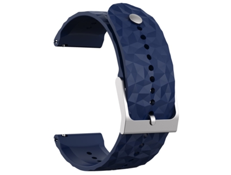 Correa de Silicona patrón de rombos 24mm para Suunto 9/9 Baro - azul medianoche