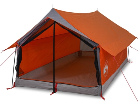 Tienda de campaña para 2 personas impermeable VIDAXL gris y naranja