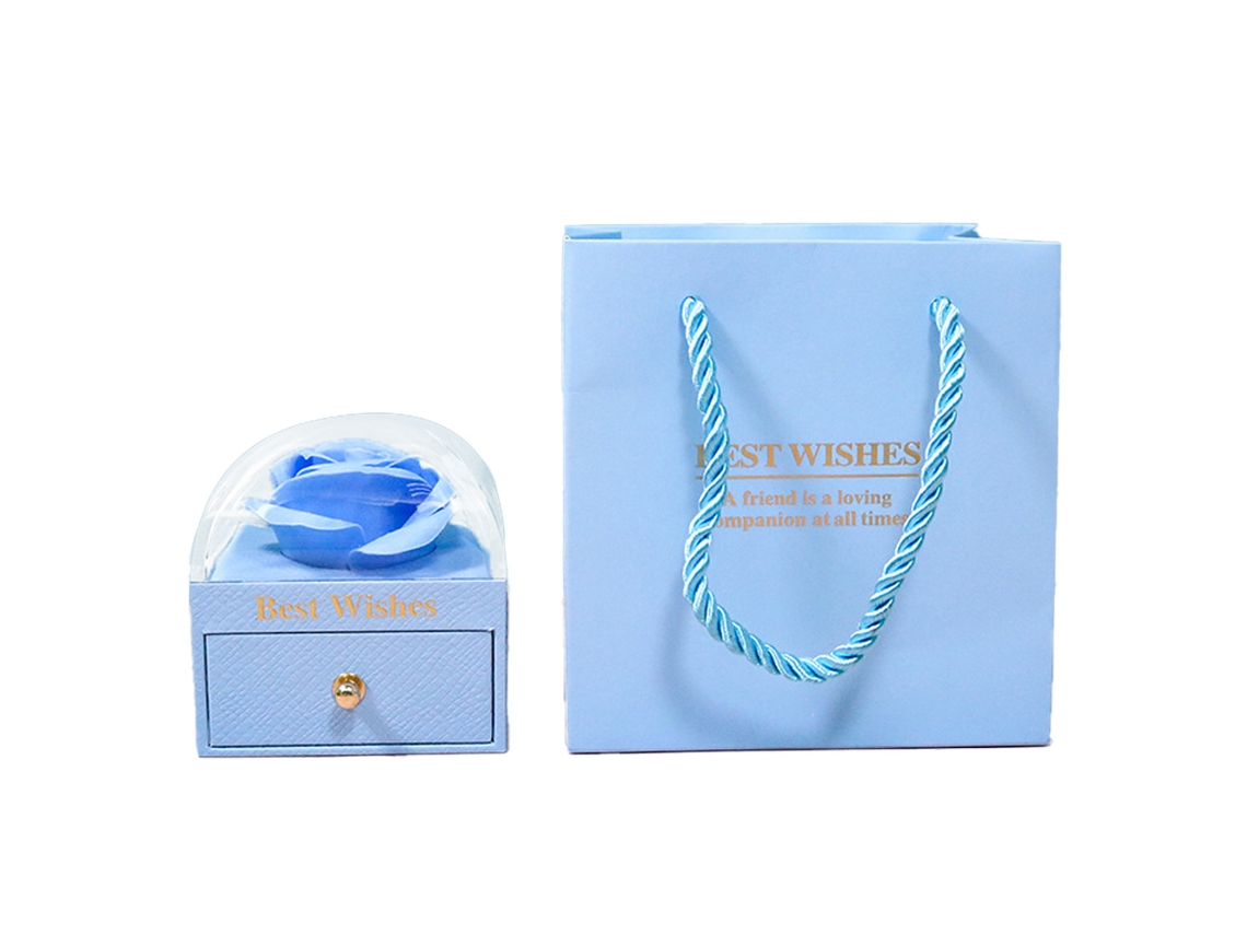 Rosa preservada, caja de regalo de joyas, regalo para mujeres Kofihety