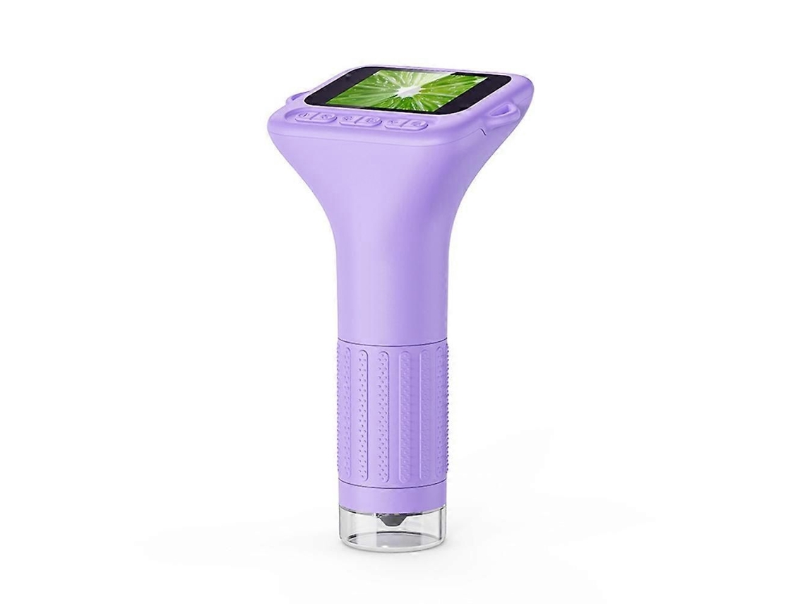 Microscopio digital portátil con pantalla IPS de 2 pulgadas, aumento de 1000x y luz LED, ideal para niños.
