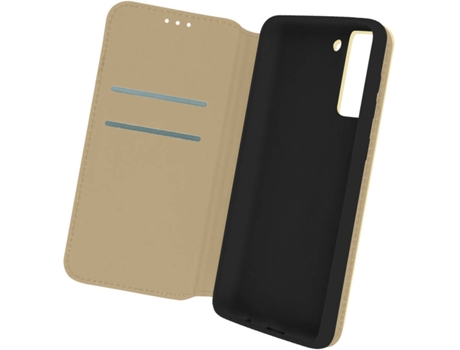 Funda Samsung Galaxy S21 FE AVIZAR con Tarjetero (Dorado)