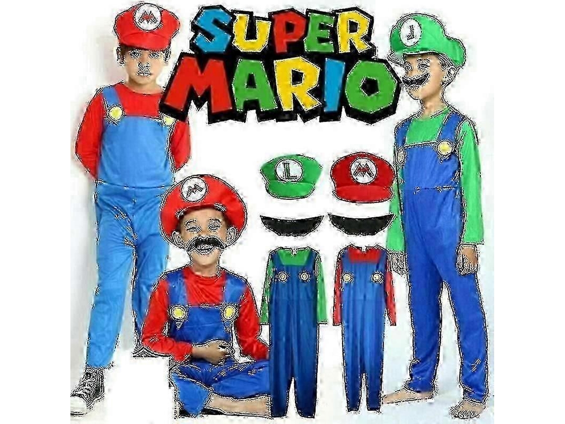 Disfraz De Luigi De Super Mario Para Adultos Y Niños - Regalo Ideal Para Carnaval, Halloween O Fiestas.