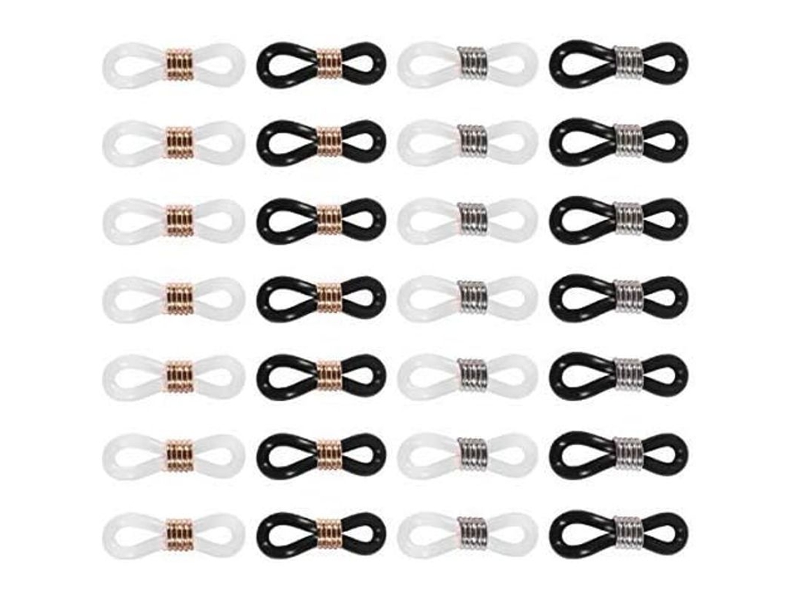 28 Conectores Ajustables Antideslizantes De Silicona Para Cadenas De Gafas Con Cordón De Goma.