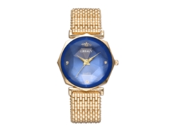 Reloj De Pulsera De Cuarzo Para Mujer Con Esfera Morada Con Diseño De Cielo Estrellado Y Correa De Cuero Gris.