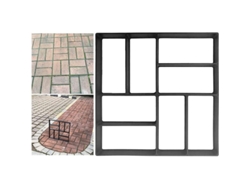 2026altiro-molde Para Pavimentar Jardines, Moldes De Cemento Reutilizables, Diseño De Piedra, Bricolaje (40x40x4cm)