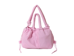 Bolso bandolera versátil para mujer, mochila de gran capacidad, color liso, estilo mensajero, modelo acolchado sencillo, rosa.