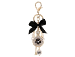 Llavero Con Lazo De Perlas De Imitación Y Diamantes De Imitación Para Bolso - Llavero Blanco Personalizado