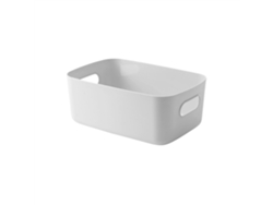Caja de almacenamiento de plástico, estilo nórdico, color sólido para sala de estar