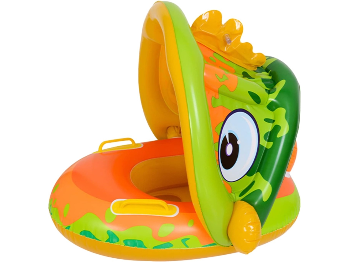 Flotador inflable para piscina con toldo solar para bebés de 6 a 36 meses, Gertiz (Dinosaurio)
