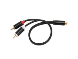 Cable En Y De 2 Piezas Rca Hembra A 2 Rca Macho Para Subwoofer, Adaptador Doble Rca Macho Chapado En Oro Para