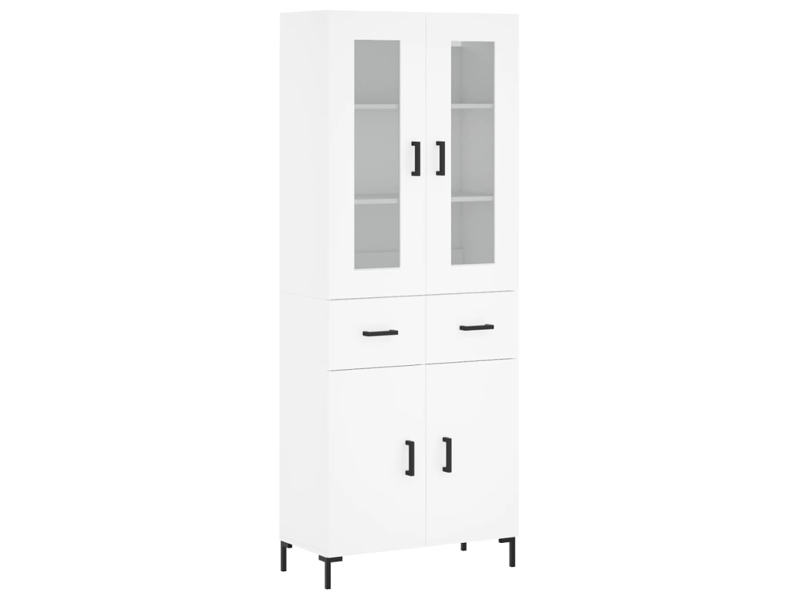 Maison Exclusive - Aparador Alto Madera Contrachapada Blanco 69,5x34x180 Cm